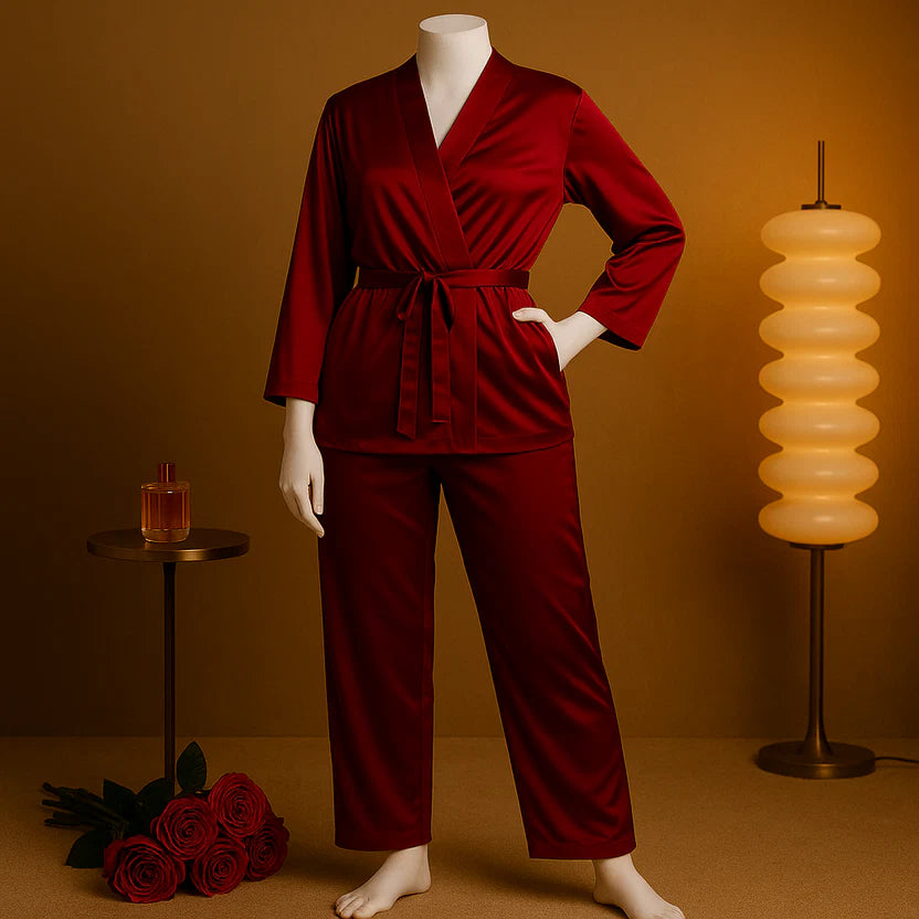 Velour Satin Robe