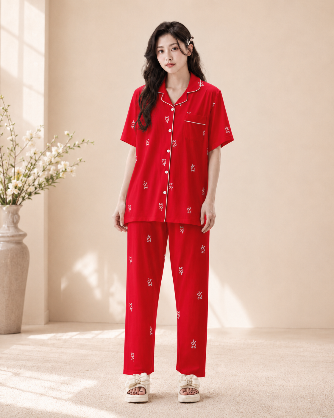 Lacevyn Cozy Charm Printed Pajama Set
