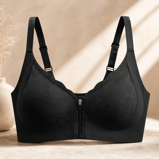Women’s Wire-Free Compression Sports Bra with Fixed Cups, Medium Support
