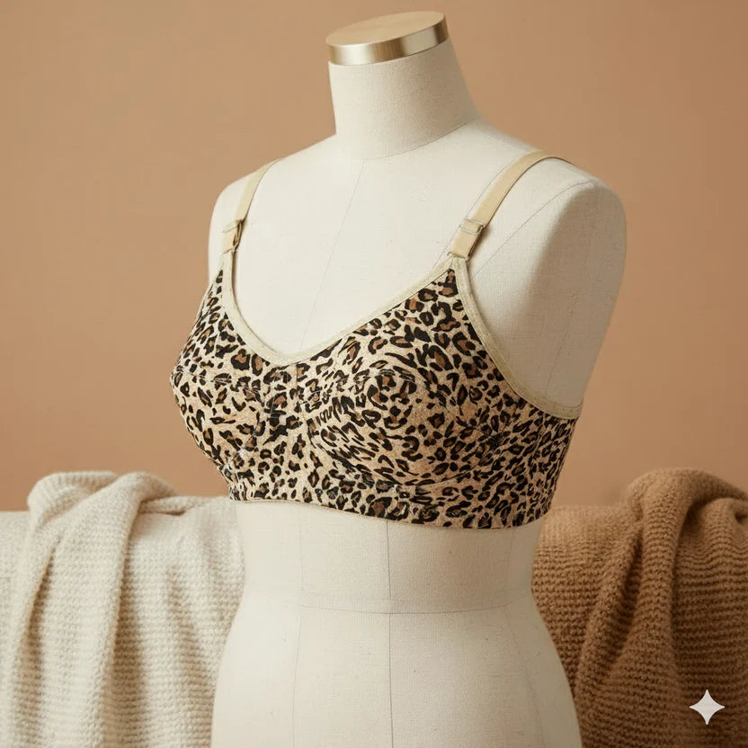 "Leopard Fit™ Non Padded Everyday Comfort Bra"