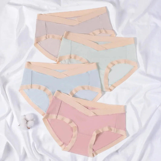 Criss-Cross Cotton Mid-Waist Panties