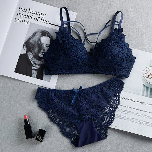 Elegant Lace Push-Up Bra & Panty Set