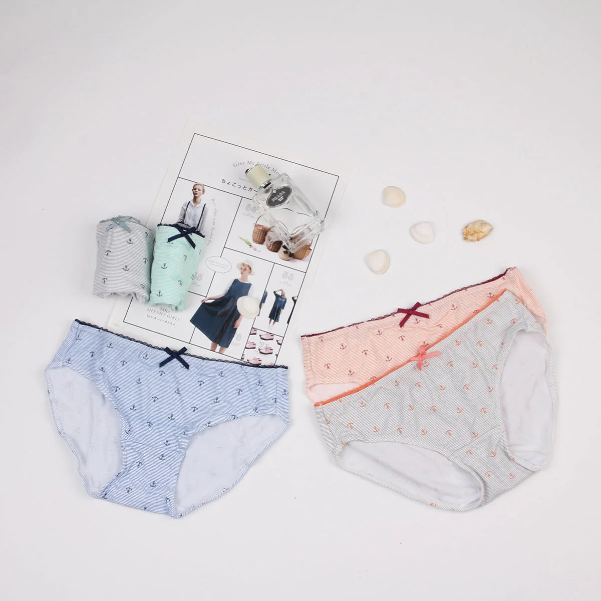 Anchor Print Cotton Panties