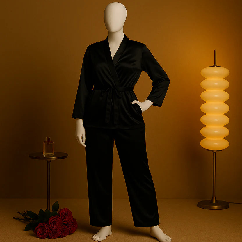 Velour Satin Robe