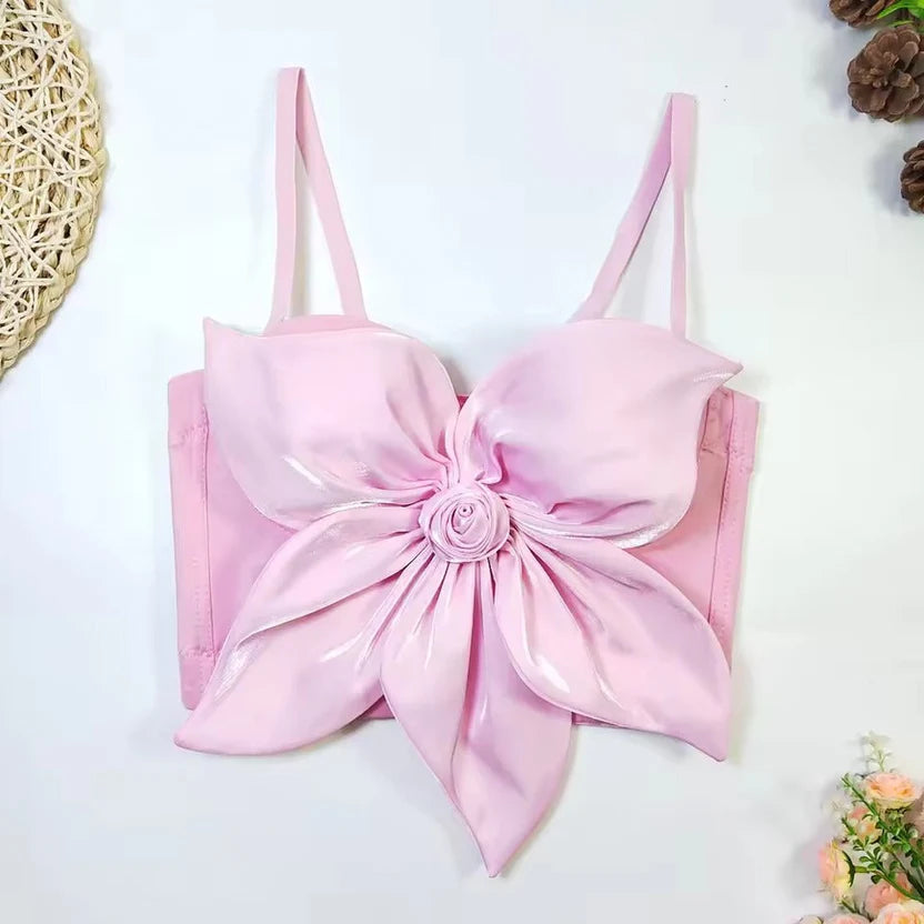 Signature Satin Bow Bra Top