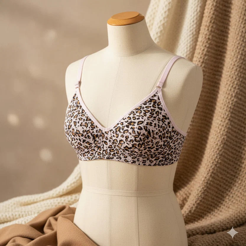 "Leopard Fit™ Non Padded Everyday Comfort Bra"