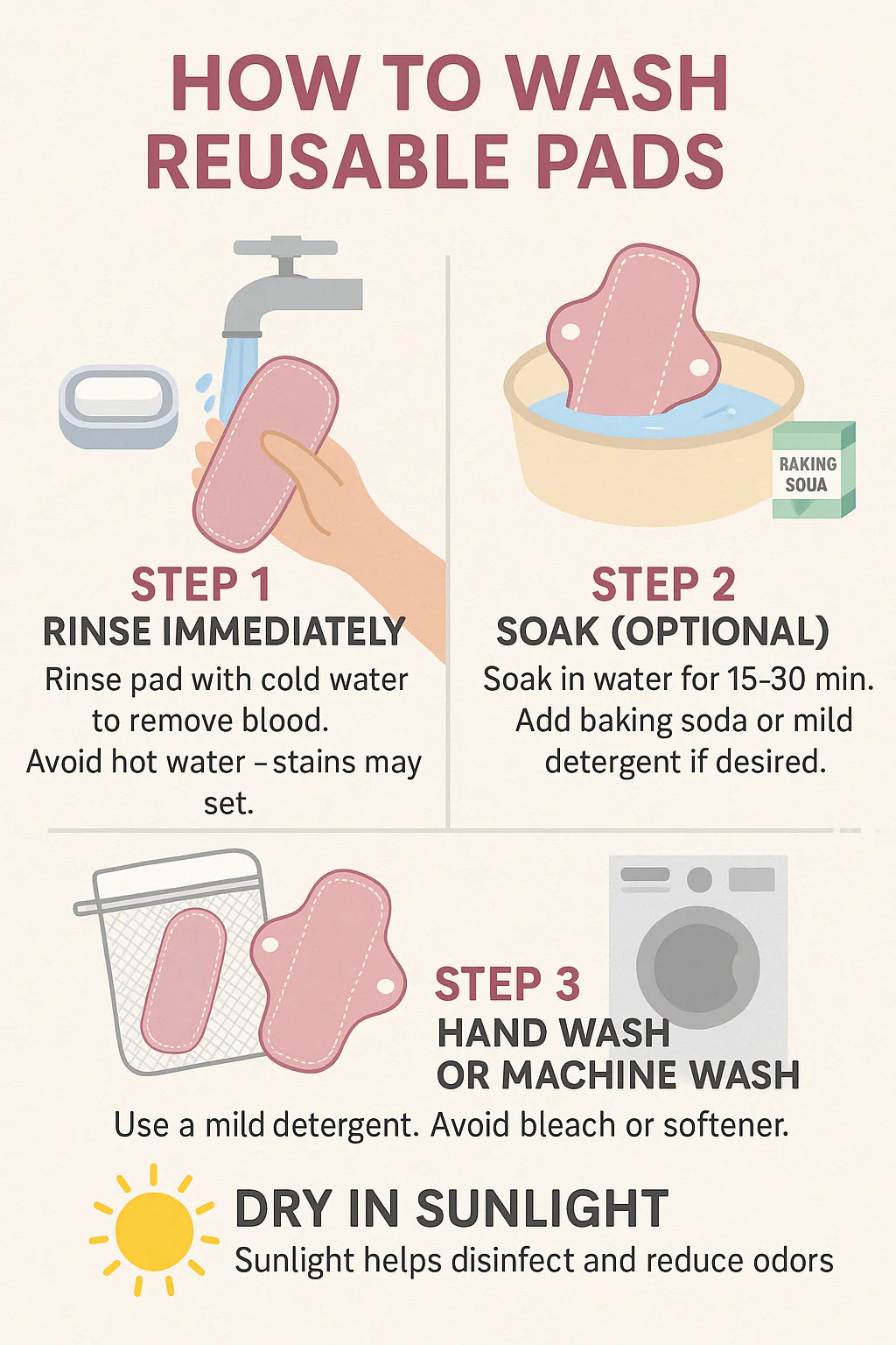 "Eco Care™ Washable Menstrual Pad"