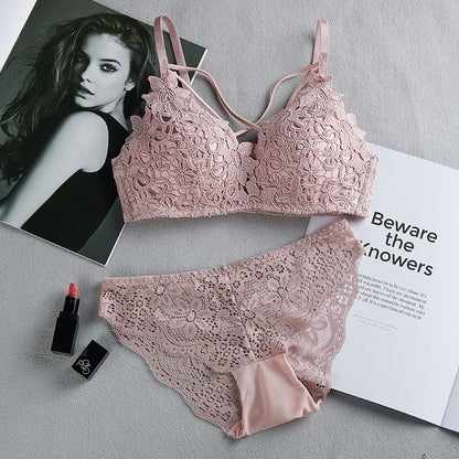 Elegant Lace Push-Up Bra & Panty Set