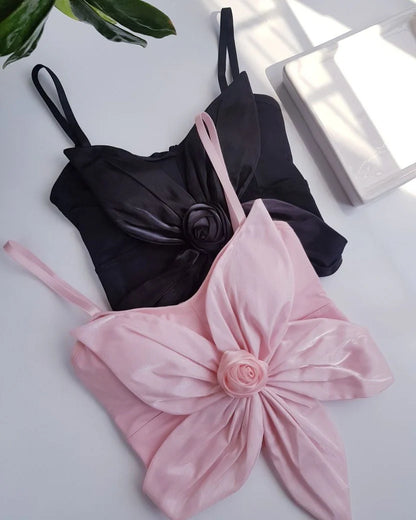 Signature Satin Bow Bra Top