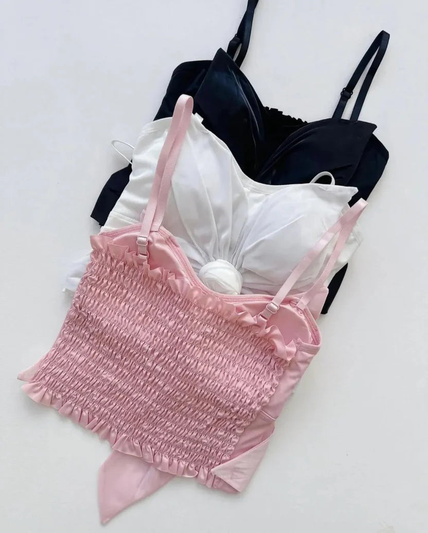 Signature Satin Bow Bra Top