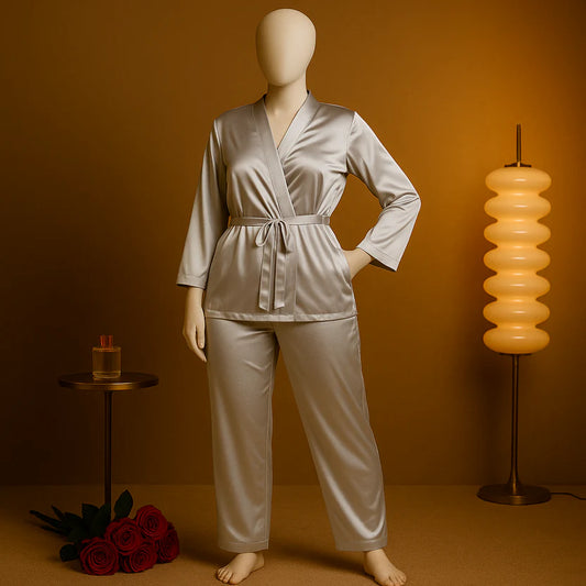 Velour Satin Robe