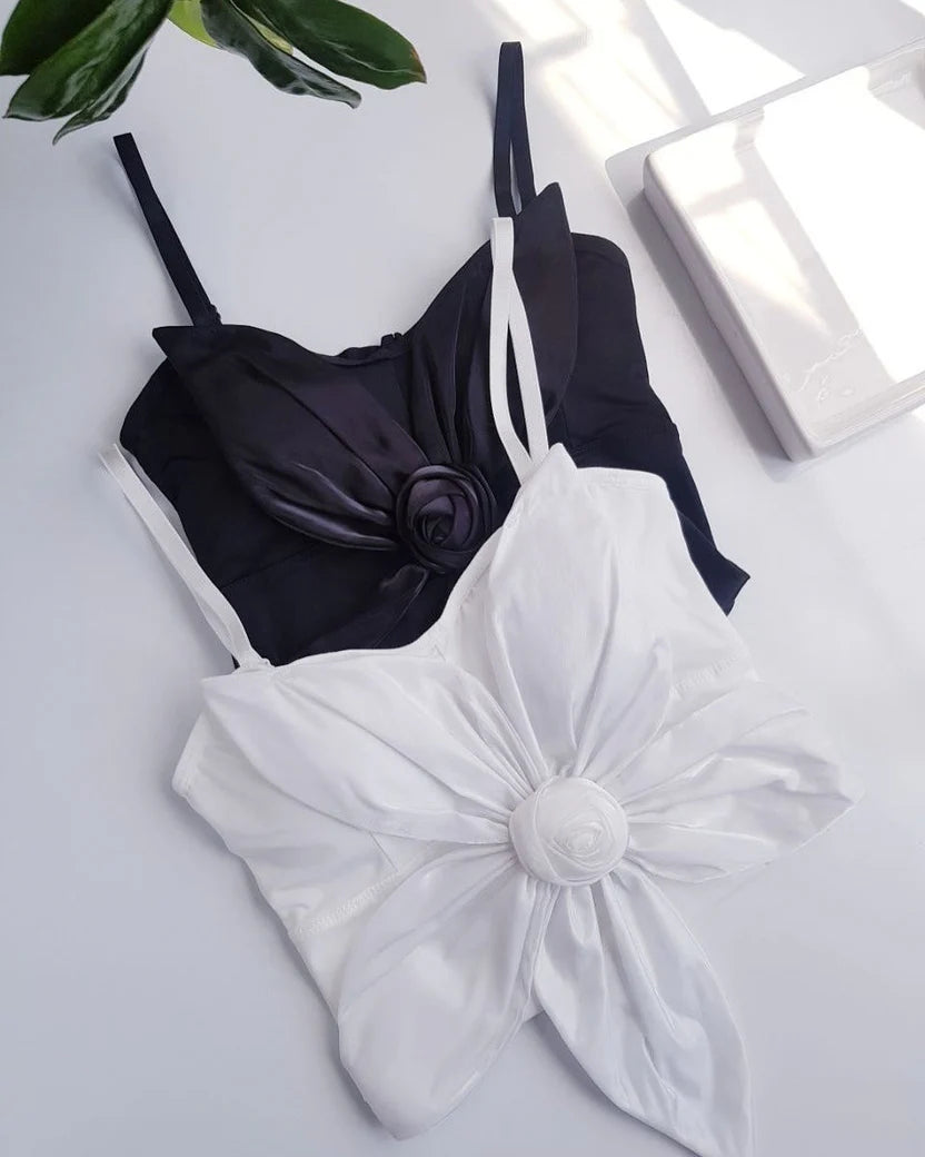 Signature Satin Bow Bra Top