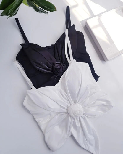 Signature Satin Bow Bra Top
