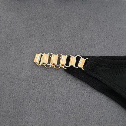 Chain Strap V Set Bra And Panty Set