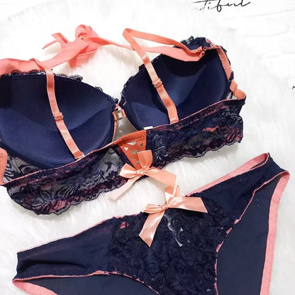 Front-Open Push-Up Bra & Panty Set