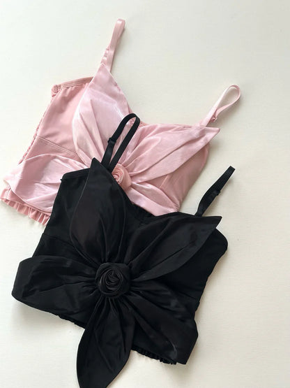 Signature Satin Bow Bra Top