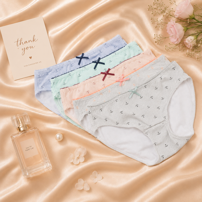 Anchor Print Cotton Panties