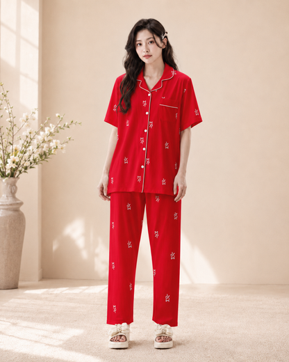 Lacevyn Cozy Charm Printed Pajama Set