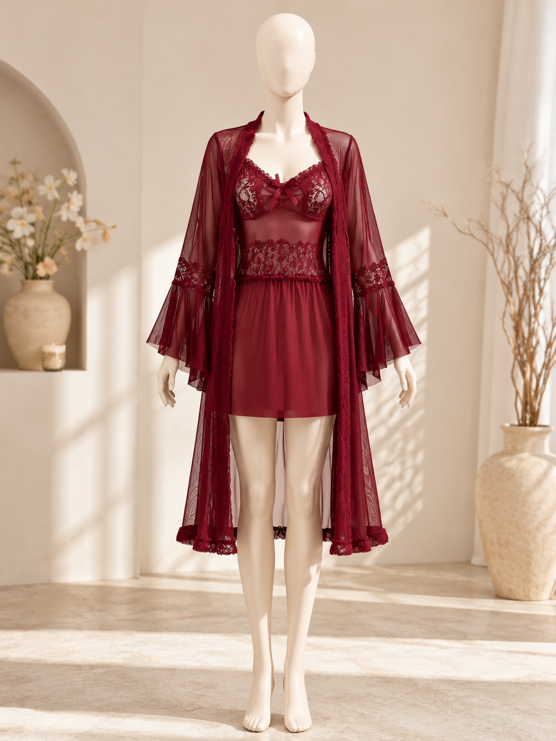 Rouge Noire™ Luxe Lace Nightwear Set