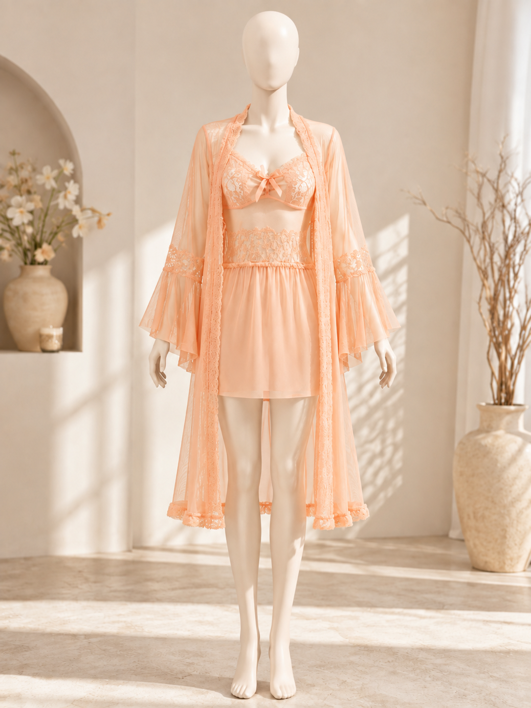 Rouge Noire™ Luxe Lace Nightwear Set