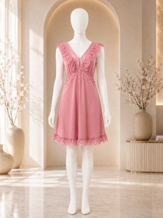 Rosé Bloom™ Ruffle Lace Nightdress