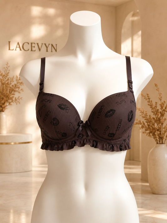 Love Print Padded Push-Up Bra for Women | Stylish Everyday Comfort Bra