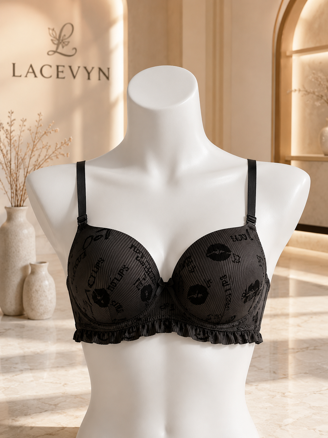 Love Print Padded Push-Up Bra for Women | Stylish Everyday Comfort Bra