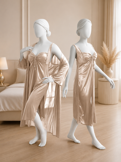 Luxe Satin 2-Piece Nightdress &amp; Robe Se