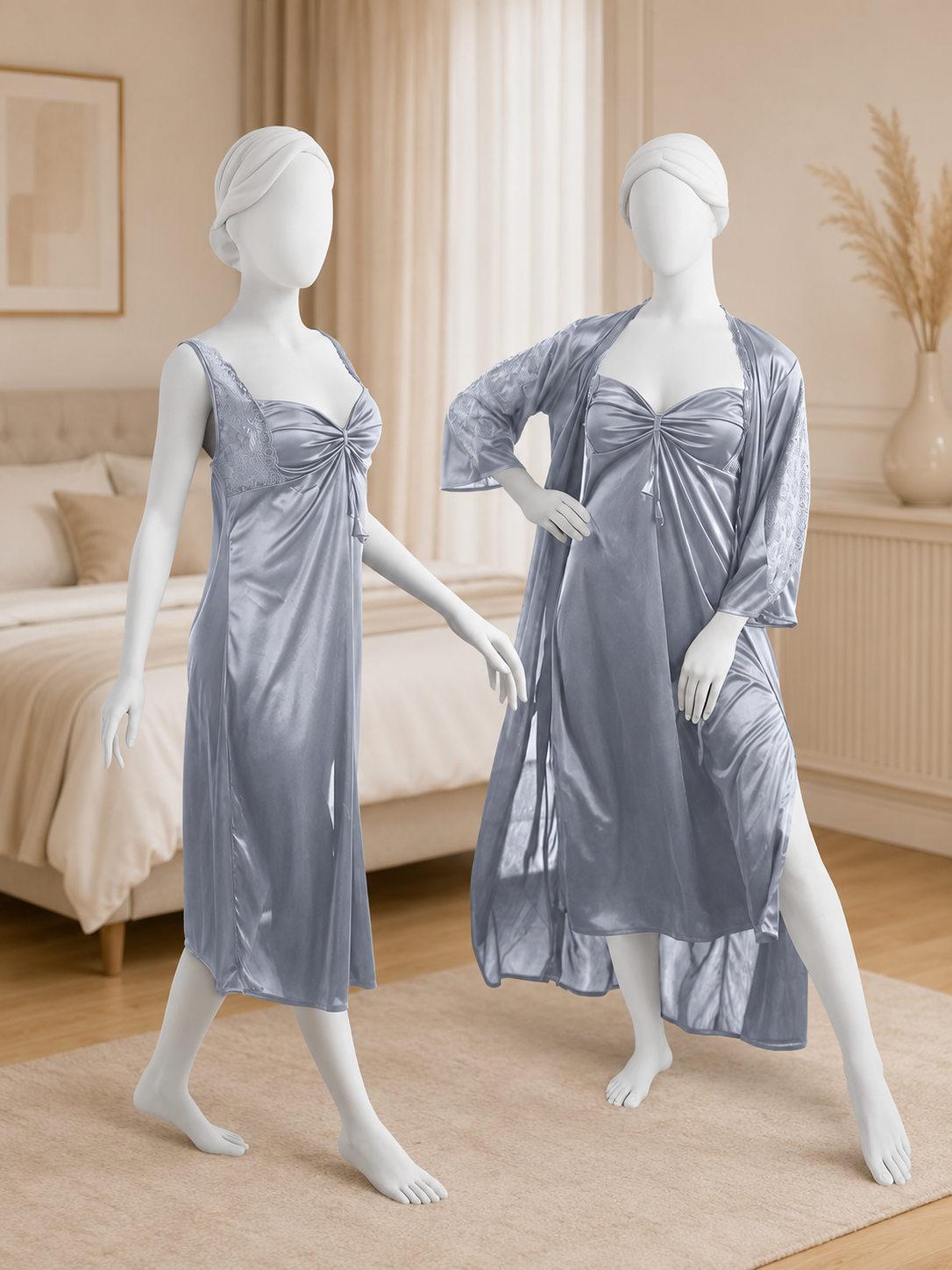 Luxe Satin 2-Piece Nightdress &amp; Robe Se