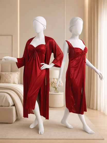 Luxe Satin 2-Piece Nightdress &amp; Robe Se