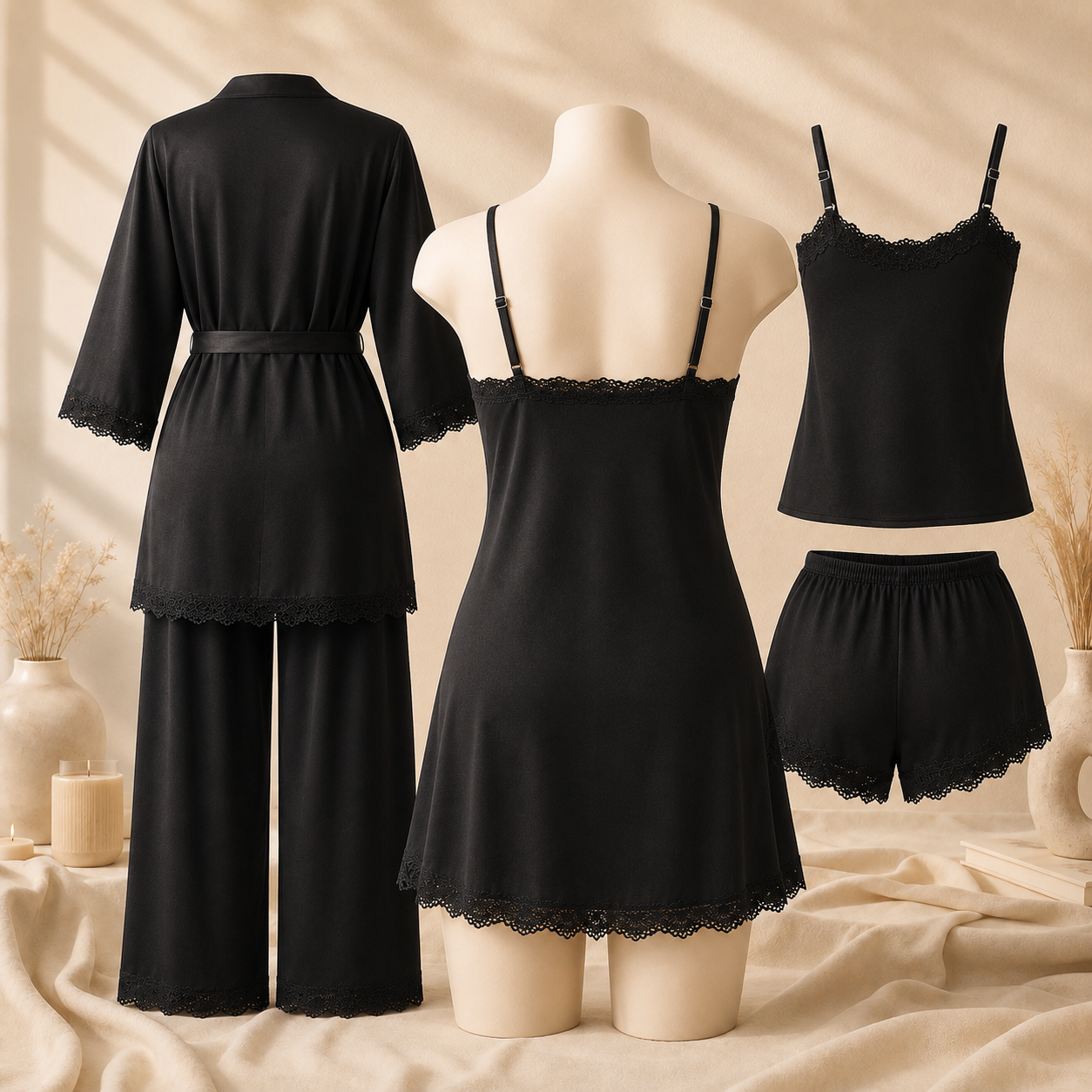 5 Piece Nightwear Set