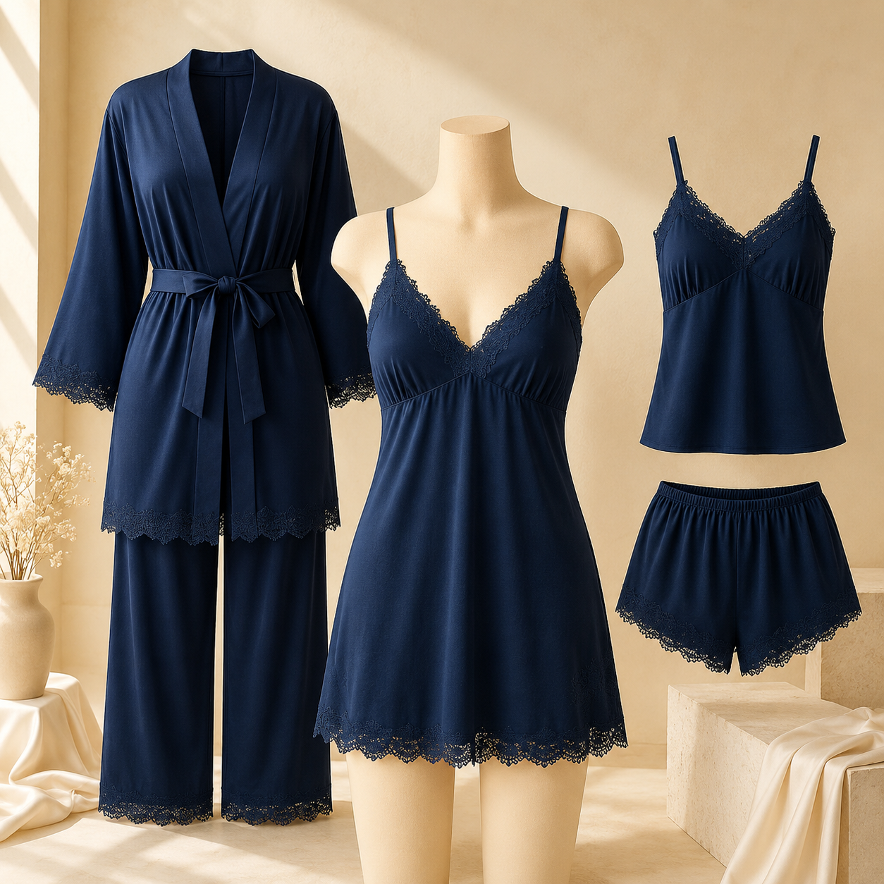5 Piece Nightwear Set