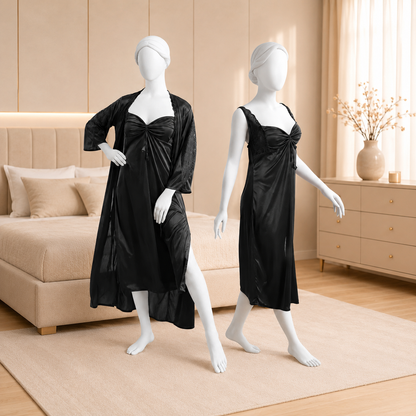 Luxe Satin 2-Piece Nightdress &amp; Robe Se