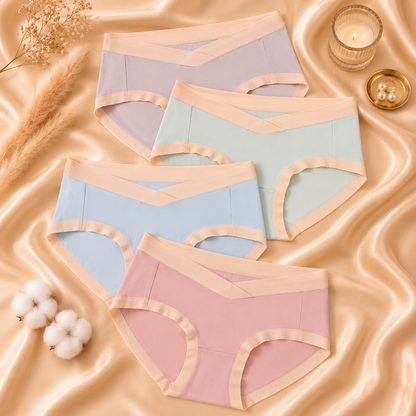 Criss-Cross Cotton Mid-Waist Panties