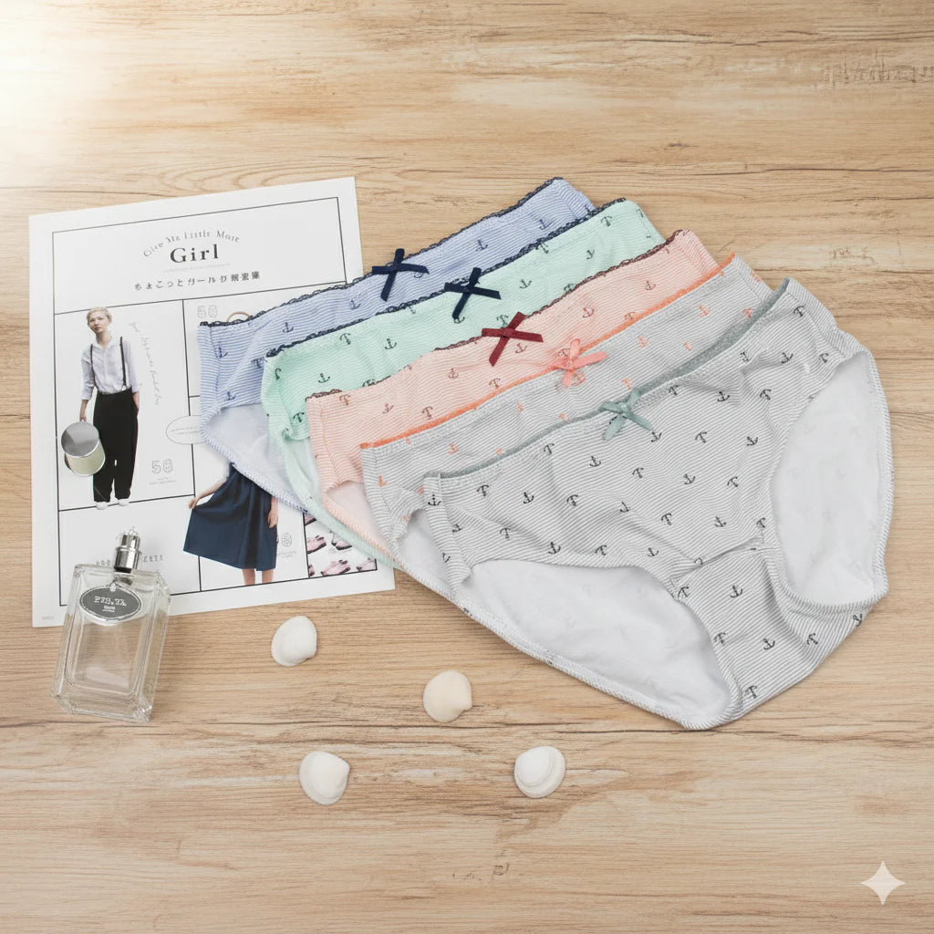 Anchor Print Cotton Panties