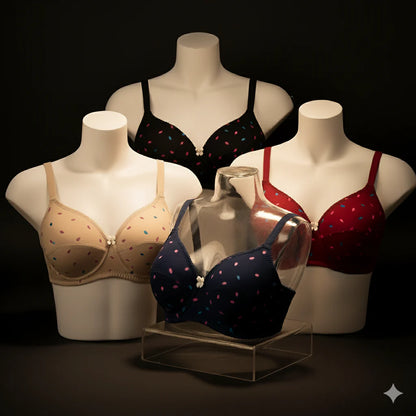 1 Pc Light Padded Cotton Printed Soft & Breathable Bra