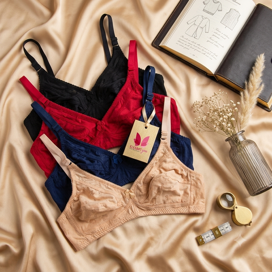 Stretchable soft cotton bra