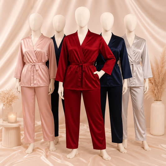 Velour Satin Robe
