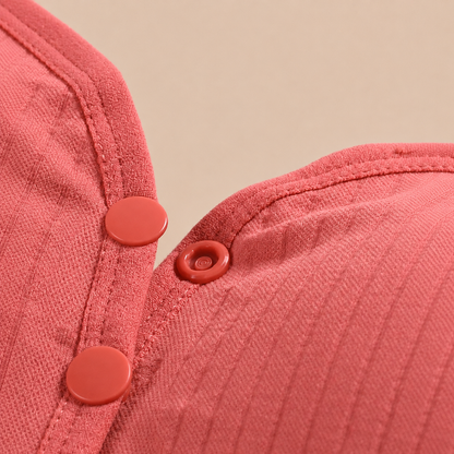 Wide-Strap Front-Button Nursing & Sports Bra
