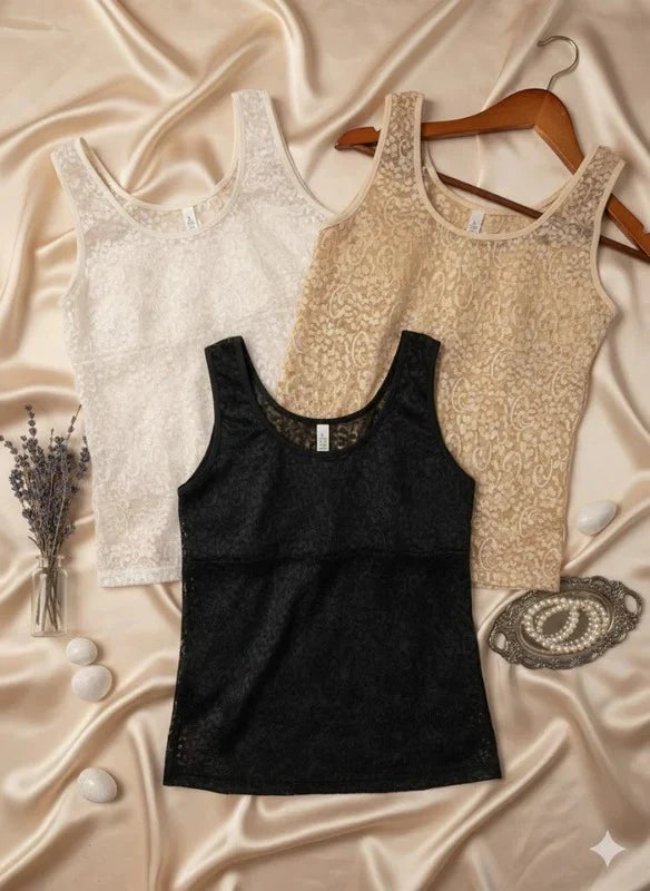 Floral Lace Camisole Tops