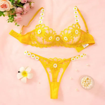 Floral Lace Bra & Panty Set