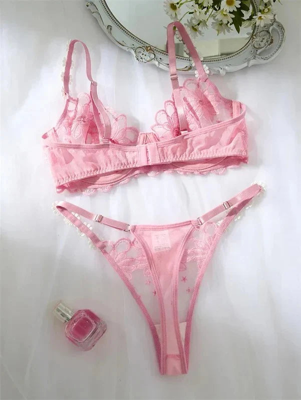 Floral Lace Bra & Panty Set