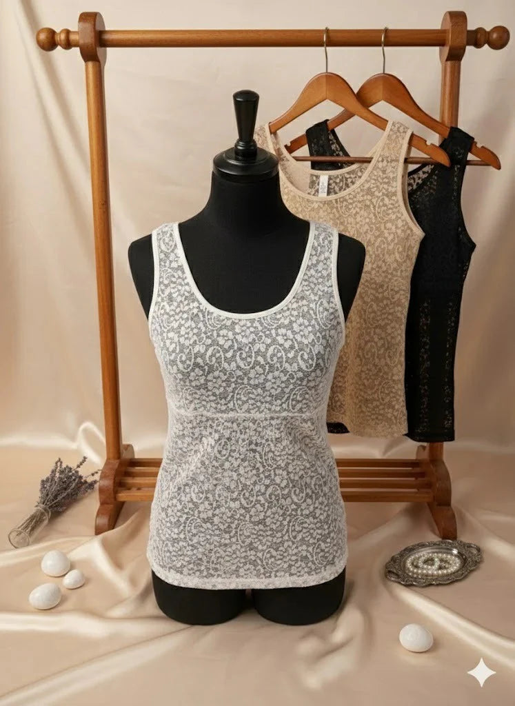 Floral Lace Camisole Tops