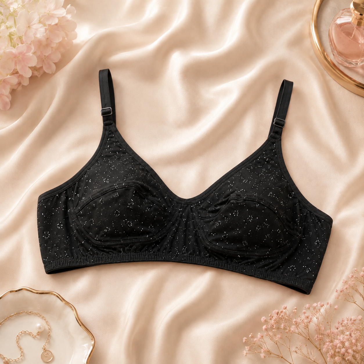 CloudSoft Printed jersey Comfort Bra