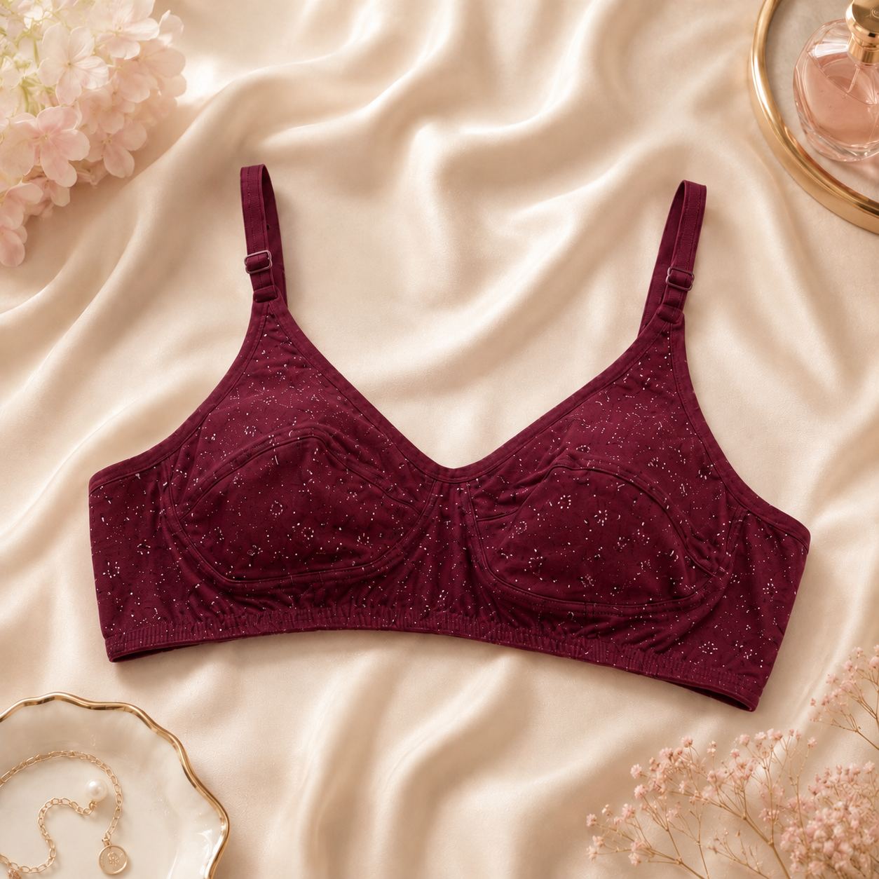 CloudSoft Printed jersey Comfort Bra