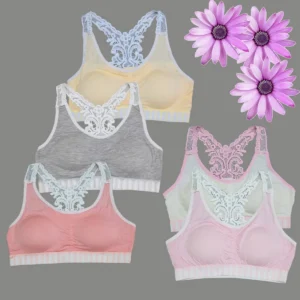 Flourish 1 Pc Cotton Bra Vest For Girls Steel-Free Non Padded Bra