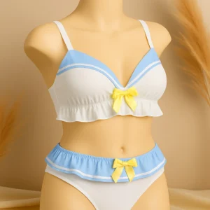High Quality Sailor Moon Style Cute Bra and Pantie Set Bralette Lingerie