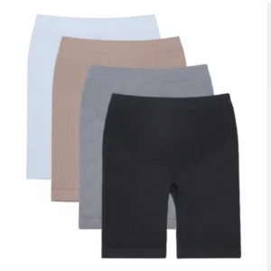 Pack of 2 Premium Seamless Stretchable Mid-Thigh Shorts – Soft & Breathable Fabric | Comfortable Daily Wear & Activewear